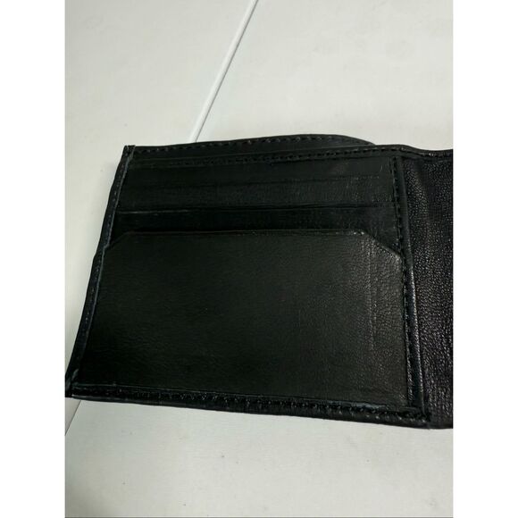 Men’s Leather Bifold Wallet ID / Credit Cards Slots Black See Description - Picture 3 of 10
